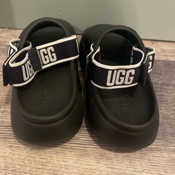 UGG black Sport Yeah Sandals - Womens 7 shoes slides sling back adjustable - Picture 3 of 4